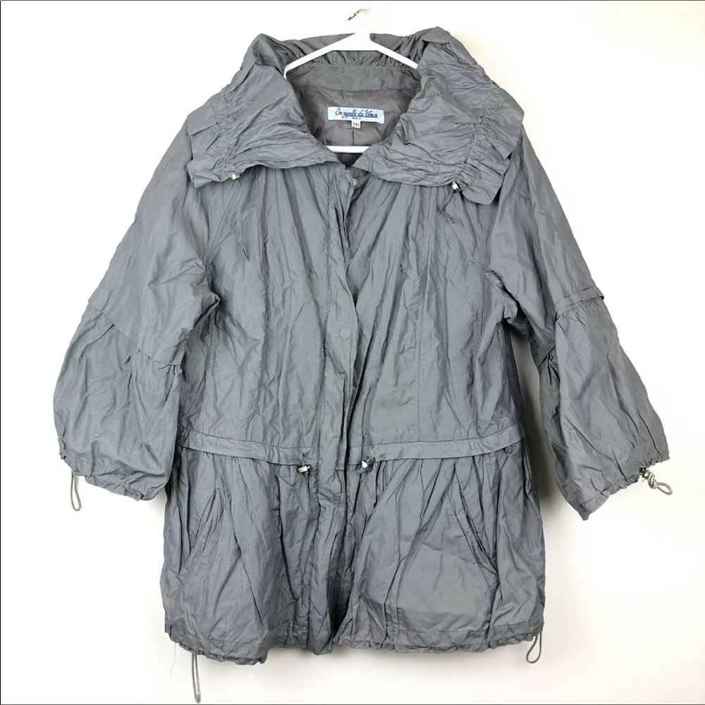 On Parle De Vous Jacket Rain Coat Adjustable Gray